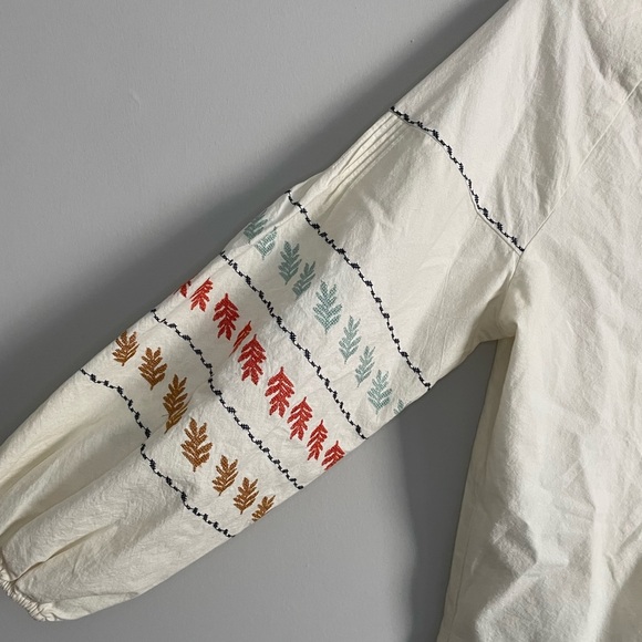 Madewell Embroidered-Sleeve Popover Top - Picture 9 of 13